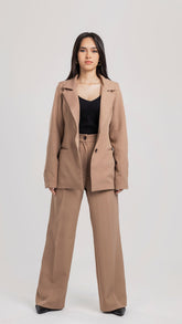 Beige Suit Pants